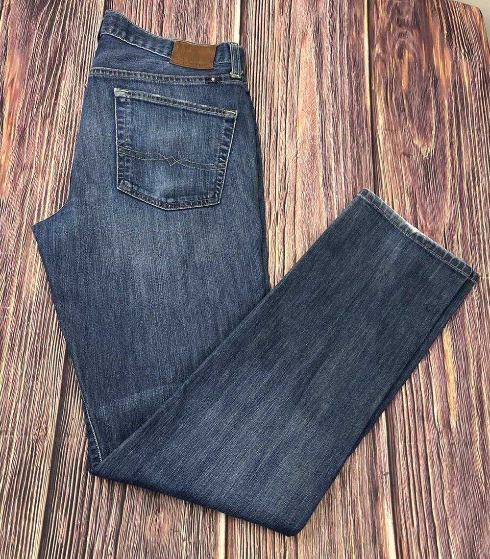 Lucky Brand 121 Heritage Slim Dark Wash Jeans Mens Sz 33x34 (Measures 34x34)